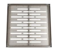 Vibsky Stainless Steel Floor Drain Cover with Frame, Slip- Brushed Finish, for Fast-Drain Multi-Hole Design Residential Municipal Roads, 300mm