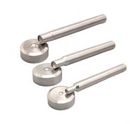 Vibsky Steel Rivet Punch Setter Tool Kit for Double Cap Rivets 6mm 8mm 10mm with Base for Leather Crafting DIY(8mm)