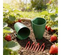 Vibsky Strawberry Stem Rooting Cup Set with Forks for Greenhouse and Balcony Plants(Large)