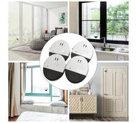 Vibsky Vibration Alarm for Window and Door Security with 130dB Siren, for Ultra Slim Design, Vibration Sensor Technology, for Home Office Travel Use, Black Silver