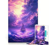 Viby Sailing Boat Jigsaw Puzzles for Adults 1000 Think Boost Game Precise Interlock Structure Easy to Learn Family Enjoyment (38x26cm)