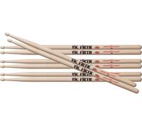 Vic Firth 5A Drum Sticks Hickory 4 Pairs For 3 Value Pack