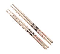 Vic Firth 5A Hickory Drumsticks Wood Tip 2 Pair Value Bundle