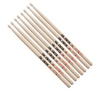 Vic Firth 5B Hickory Drumsticks 4 Pair Value Bundle