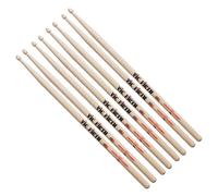 Vic Firth 7A Hickory Drumsticks 4 Pair Value Bundle
