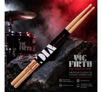 Vic Firth 5A Hickory Drumsticks Wood Tip 2 Pair Value Bundle