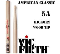 Vic Firth American Classic Hickory Drumstick Pair 5A Wood Tip