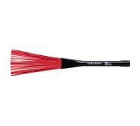 Vic FIrth - Jazz Rake Drum Brushes - Retractable - Red Plastic Brush - Black Handle