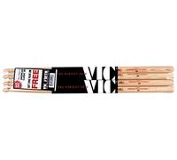 Vic Firth P2B3-2B1 American Classic Series Drumsticks - 2B - American Hickory - Wood Tip - 4 x Pair Value Pack