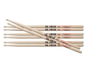 Vic Firth PX5A.3-X5A.1 American Classic Extreme 5A Drumsticks 4 Pair Value Pack - Premium USA Hickory Wood Tip Drum Sticks
