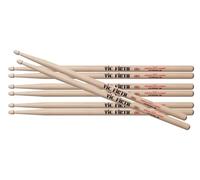 Vic Firth PX5B.3-X5B.1 American Classic Extreme 5B Drumsticks 4 Pair Value Pack - Premium USA Hickory Wood Tip Drum Sticks