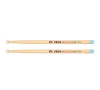 Vic Firth SCMTS Corpsmaster Colin McNutt Multi-Tenor Marching Drumsticks with Large Nylon Disc Tip Rubber Butt Cap - Hickory