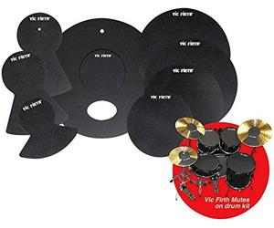 Vic FIrth - Silent Practice Individual Drum Mute Pad Set - Drum Diameter Sizes: 10”, 12”, 14”(x2), 18", HiHat and cymbal (x2)