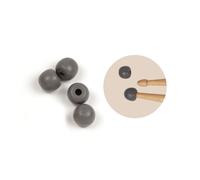 Vic FIrth - Universal Drumstick Practice Tips - 2 Pairs per Bag - Grey