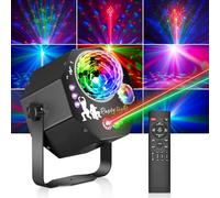 Vicalo 4 in 1 Disco Lights with Disco Ball Light, Sound Control DJ Lights, RGB LED Disco Lights for Parties, Disco Light Party Light for Home Parties, Clubs, Halloween, Christmas