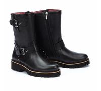 Vicar Leather Biker Boots Black