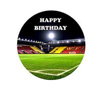 Vicarage Road, Watford, Pitch, Personalised 8 inch Round PRECUT Easy Peel Edible Icing Cake Topper Decoration Birthday