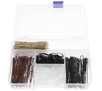 VICASKY 1 Box Metal Bobby Pins and Hair Ties Set for Women and U Shaped Hair Pins with Assorted Colours Sturdy Accessories for Styling and Daily Life Or Attending Parties