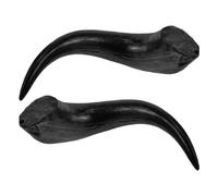 VICASKY 1 Pair Chic DIY Bull Horns Headband Black Large Ox Horns Hair Clasp for Halloween Cosplay Costume Party Fancy Dress Safe Lightweight Accessory for Creative Crafts and Unique Looks