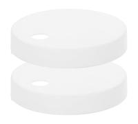 VICASKY 1 Pair Universal Toilet Bolt Caps, Toilet Screw Cover Caps White Seat Floor Bolts Round Plastic for Seat Cover Hinge Fixing Replacement Part
