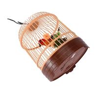 VICASKY 1 PC Creative Portable Sound Activated Parrot Interactive Plaything for Adorable Birdcage Design Encourages Imagination and Parent Bonding Khaki Color Random Color