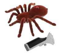 VICASKY 1 Piece Prank Props Kidna Fog Scarer Spider Toy Outdoor Spider Catcher Toys The Childe Igrushki Halloween Spider Decoration Light Brown