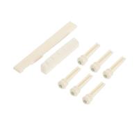 VICASKY 1 Set Acoustic Guitar Bridge Pins Ox Bone Guitar Pegs Replacement and Nut