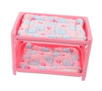 VICASKY 1 Set Double Guinea Pig Bunk Bed Convenient Multi Function Hamster Nest with Materials Easy to Clean Durable Design Hideaway for Small Pets Random Color