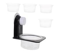 VICASKY 1 Set Gecko Feeder Double Bowl Stable Lizard Water and Food Dish Plastic Reptile Feeder for Beetles Spiders and Iguanas Easy to Clean and Change Bowls