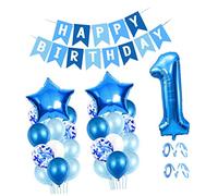 VICASKY 1 Set Happy Birthday Number Foil Balloon Set Aluminum Decoration for Party Background Vibrant Foil Balloons for Memorable Celebrations and Photos