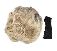 VICASKY 1 Set Long Wavy Wig with Bangs European Style Synthetic Hair Wig for Daily Wear and Parties Includes Hair Net Fluffy Air Bangs Tea Color with Roots