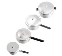 VICASKY 1 Set Mini Kitchen Ware Silver Cooking Utensils for Safe Mini Adornment for Pretend Play Fun and Imaginative for Developing Creativity present