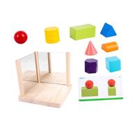 VICASKY 1 Set Mirrored Blocks Educational Geometric for Logical Training Hand Eye Coordination Spatial Thinking for Home School Activities for Boys