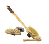 VICASKY 1 Set Wooden Handle Bath Bristle Brush Back Shower Scrubber for Exfoliating Skin Improving Circulation for Thorough Cleaning Hard to Reach Areas