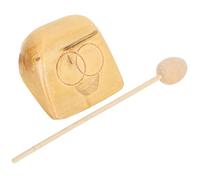 VICASKY 1 Set Wooden Percussion Instrument Safe High End Plaything for Rhythm Development present for Buddhist Temple Block