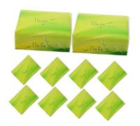 VICASKY 10 Packs Bamboo Pulp Extraction Type Papers, Natural Light Yellow Travel Napkins, Practical Outdoor Tissue Paper for Camping and Home Use