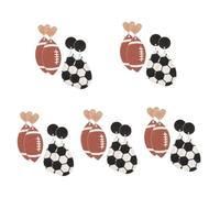 VICASKY 10 Pairs Independence Day Sports Earrings Womens Soccer Pendant Drop Earrings Rugby Baseball Dangle Jewelry Gift Comfortable Skin Friendly Fashion Accessories