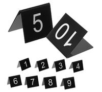 VICASKY 10 pcs Acrylic Triangle Number Evidence Markers for Crime Scene Multipurpose White-black Number Signs and Reusable Clue Cards for Detective Games and Themed Parties