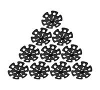 VICASKY 10 Pcs Black Rubber Trekking Pole Tips with Mud Ski and Snow Flake Baskets, Easy to Install Additional Support Accessories for Outdoor Activities and Hiking