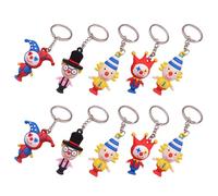 VICASKY 10 Pcs Creative Clown Keychains Plush Doll Keyring Pack, Decorative Bag Pendants with Mixed Styles, Cute Hanging Accessories for Party Favors and Everyday Use Random Style