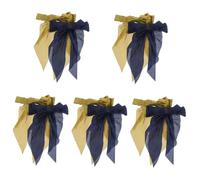VICASKY 10 pcs Large Bow Hair Clips for Teen Women Stylish Ribbon Barrettes Accessories Temperament Hair Bows for Fashionable Looks Eye Catching Fashion Hairpins in Navy Mustard