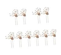 VICASKY 10 pcs Rhinestone Wedding Hair Pins Bridal Hair Accessories for Women Brides Elegant Gold Hairpins Versatile Design for Various Hairstyles Easy to Use and Stylish