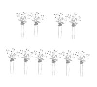 VICASKY 10 pcs Rhinestone Wedding Hair Pins for Brides Elegant Bridal Hair Accessories with Secure Hold Comfortable Fit Versatile Design for Various Hairstyles for Wedding Celebration