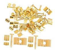 VICASKY 10 Sets Gold Electric Guitar String Retainer Metal Trees for Headstock Tension Stabilizer Musical Instrument Accessory Compatible with Electric and Bass Guitars