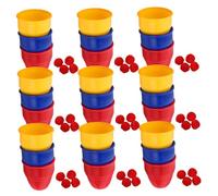 VICASKY 10 Sets Magical Cups and Balls for Teens Beginners Magician Party Props for Stage Performances and Family Gatherings Lightweight and Portable Trick Tool