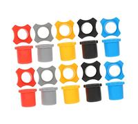 VICASKY 10 Sets of Anti-rolling Mic Rings for Wireless Microphones Rubber Protection Rings in Gray Orange Black Red (2 of Each Color)