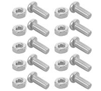 VICASKY 10 Sets Pot Handle Screws Sauce Pan Grip Mount Screw Stainless Steel M4x10mm Hex Nut Silver for Soup Pots and Plastic Handle Sections Kitchen Accessory