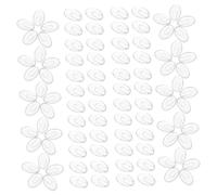 VICASKY 100 Pairs Clear Plastic Eyeglass Nose Pads Comfortable Anti-Slip Push-in Inserts for Glasses and Sunglasses Cushion Bridge Relief Easy Replacement for Sports and Outdoor Use