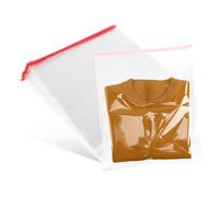 VICASKY 100 Pcs Clear Cellophane Bags for Shirt Packaging Self Sealing Transparent Pouches for Clothing Jeans and Multipurpose Storage