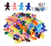 VICASKY 100 Pcs Mini Plastic Babies Party Favor Decorations Tiny Baby Figurines Birthday Parties Multi-Colored Mini Dolls Collection